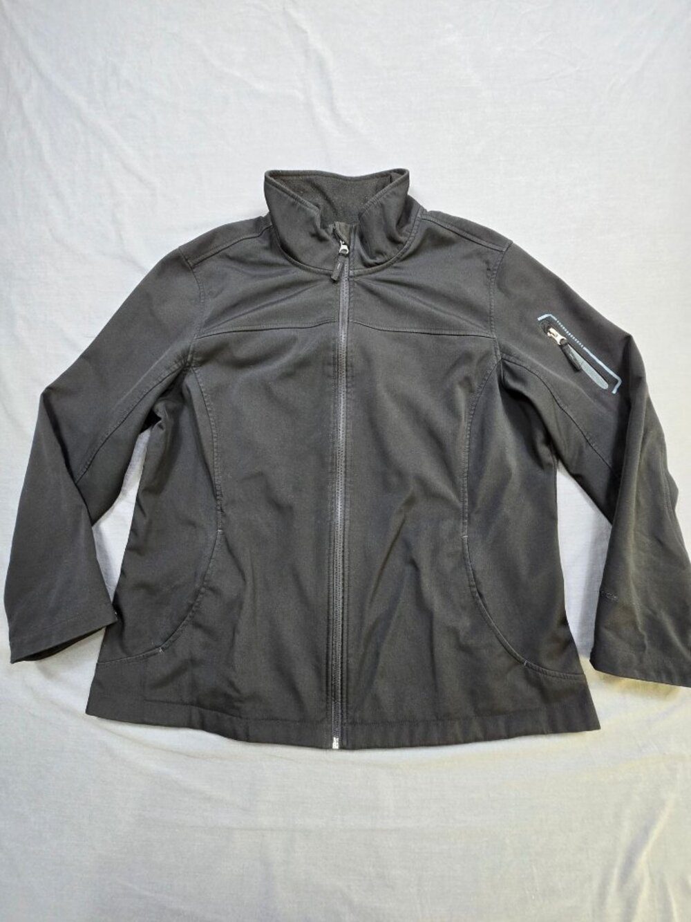 Free Tech XL Womens Jacket Black Full Zip Polyester Performance Style